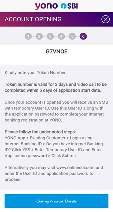 Digital Account Opening on YONO SBI
